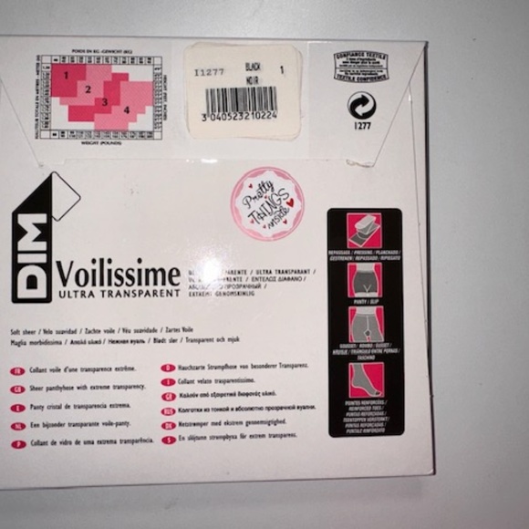 1 pair of DIM Panty hose Extra sheer Pantyhose Made in Portugal Soft Sheer Black - Picture 3 of 4